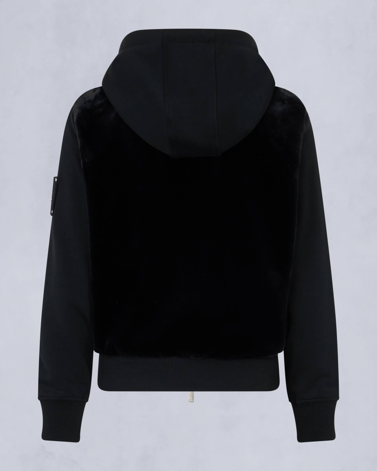 Moose Knuckles Womens Rosylyn Bunny Hoodie Black M15LS610 Detail2