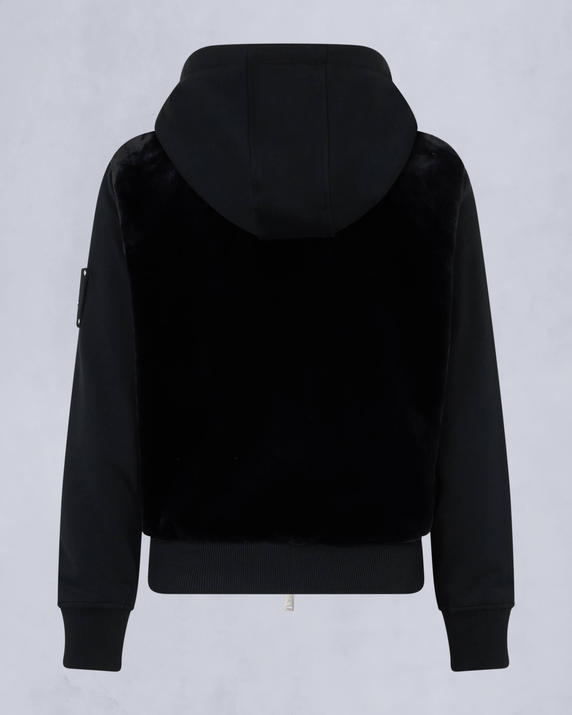 Moose Knuckles Womens Rosylyn Bunny Hoodie Black M15LS610 Detail2