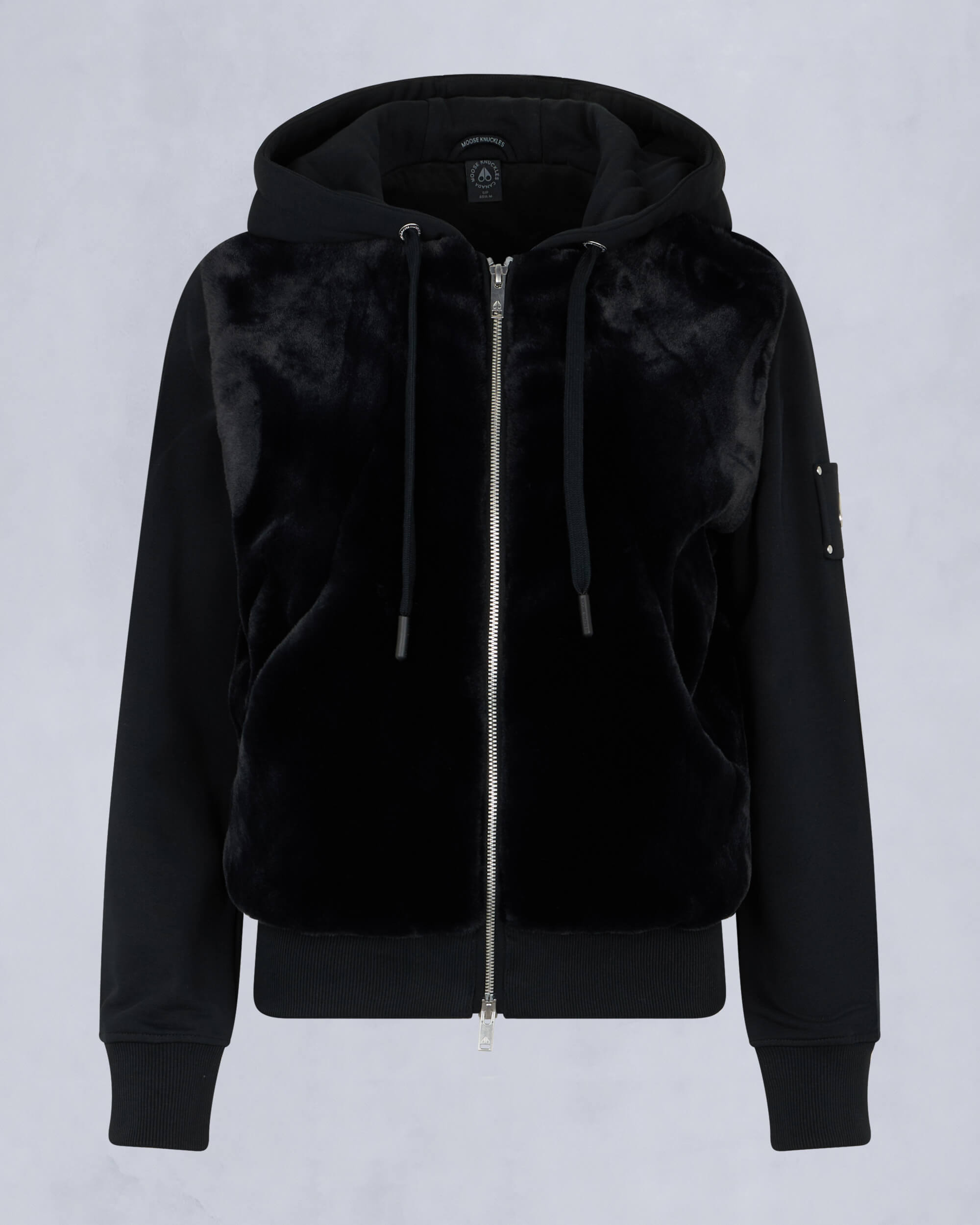 Moose Knuckles Womens Rosylyn Bunny Hoodie Black M15LS610 - GM