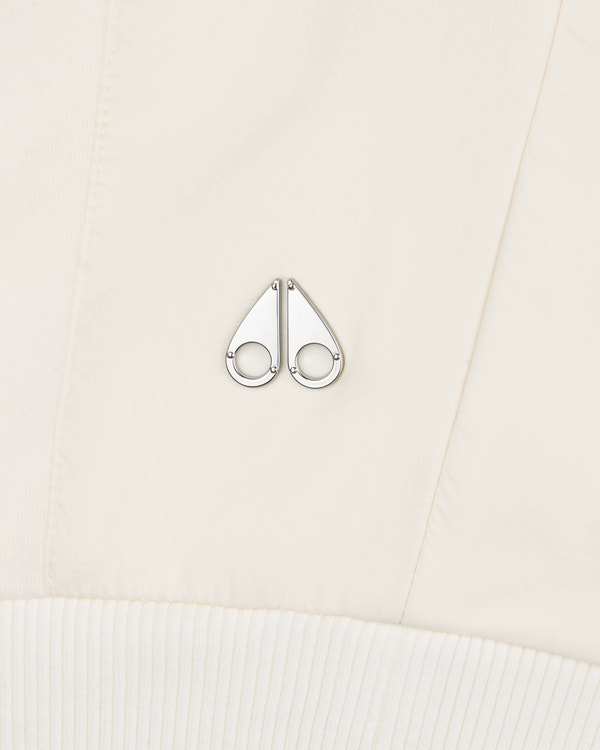 Moose Knuckles - M15LS636 - MixMedia Quarter-Zip Sweater - WOMENS - Plaster - Detail1