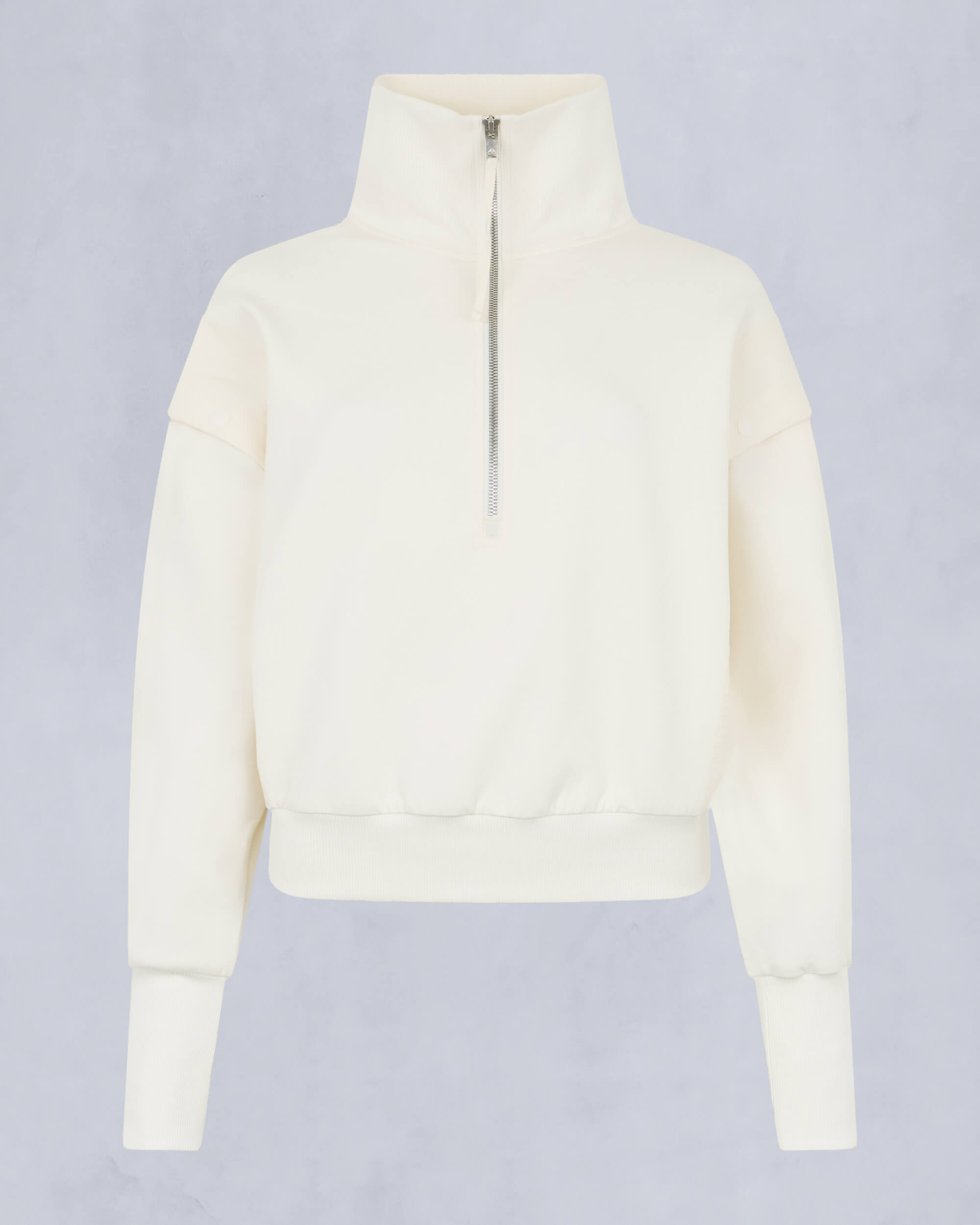 Moose Knuckles - M15LS636 - MixMedia Quarter-Zip Sweater - WOMENS - Plaster - GM