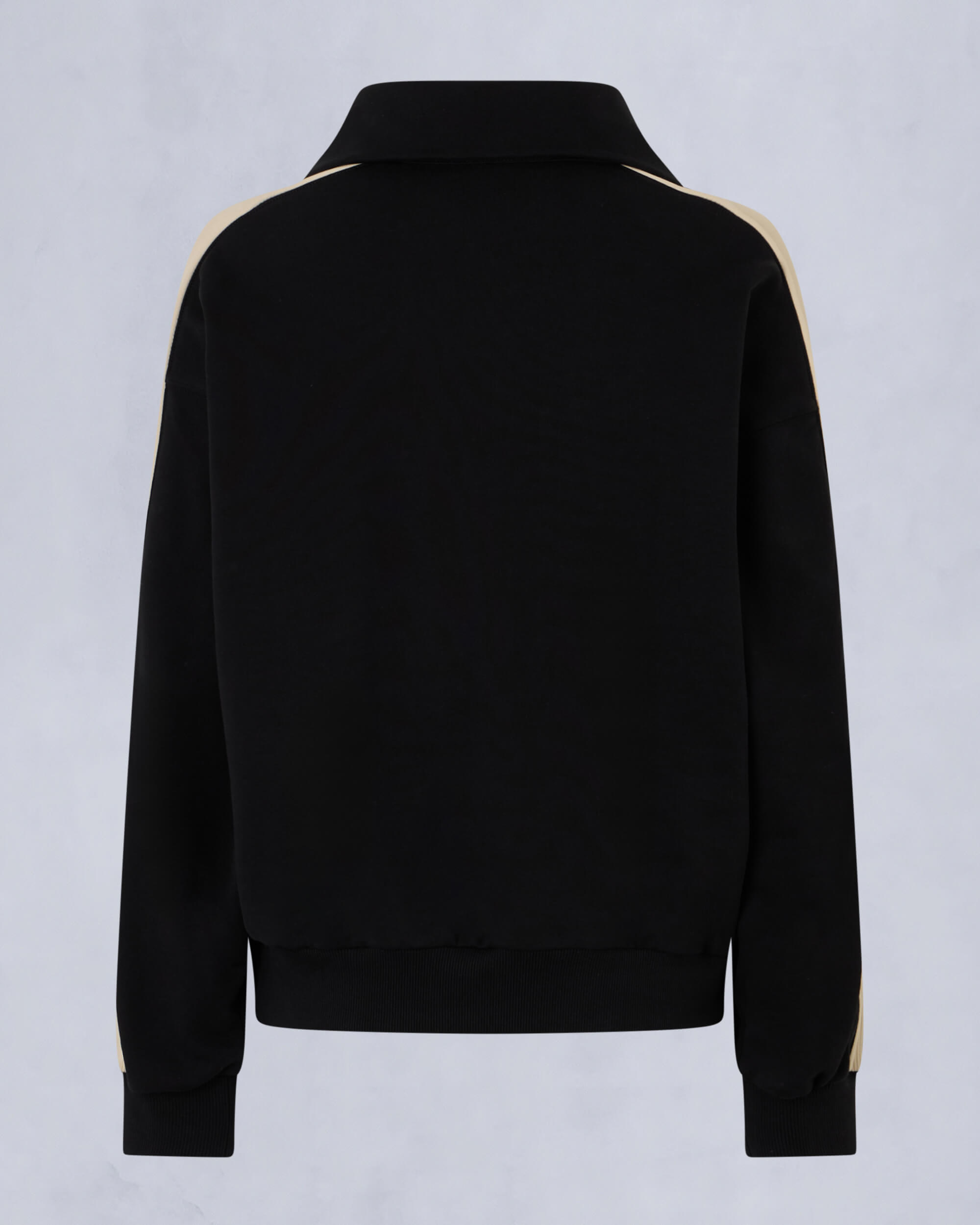 Moose Knuckles Womens Fairmont Quarter-Zip Sweater BLACK/BONE M15LS644 Detail2