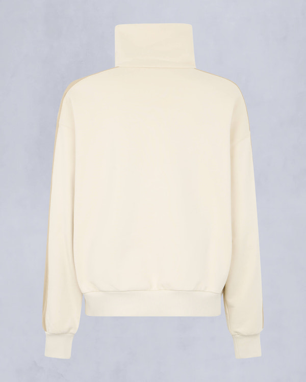 Moose Knuckles Womens Fairmont Quarter-Zip Sweater BONE/TANNED M15LS644 Detail2