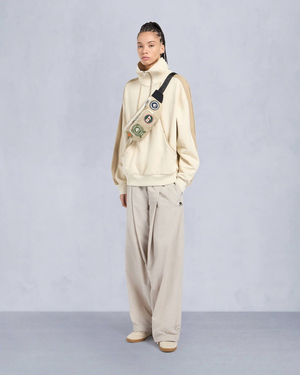Moose Knuckles Womens Fairmont Quarter-Zip Sweater BONE/TANNED M15LS644 Front Category