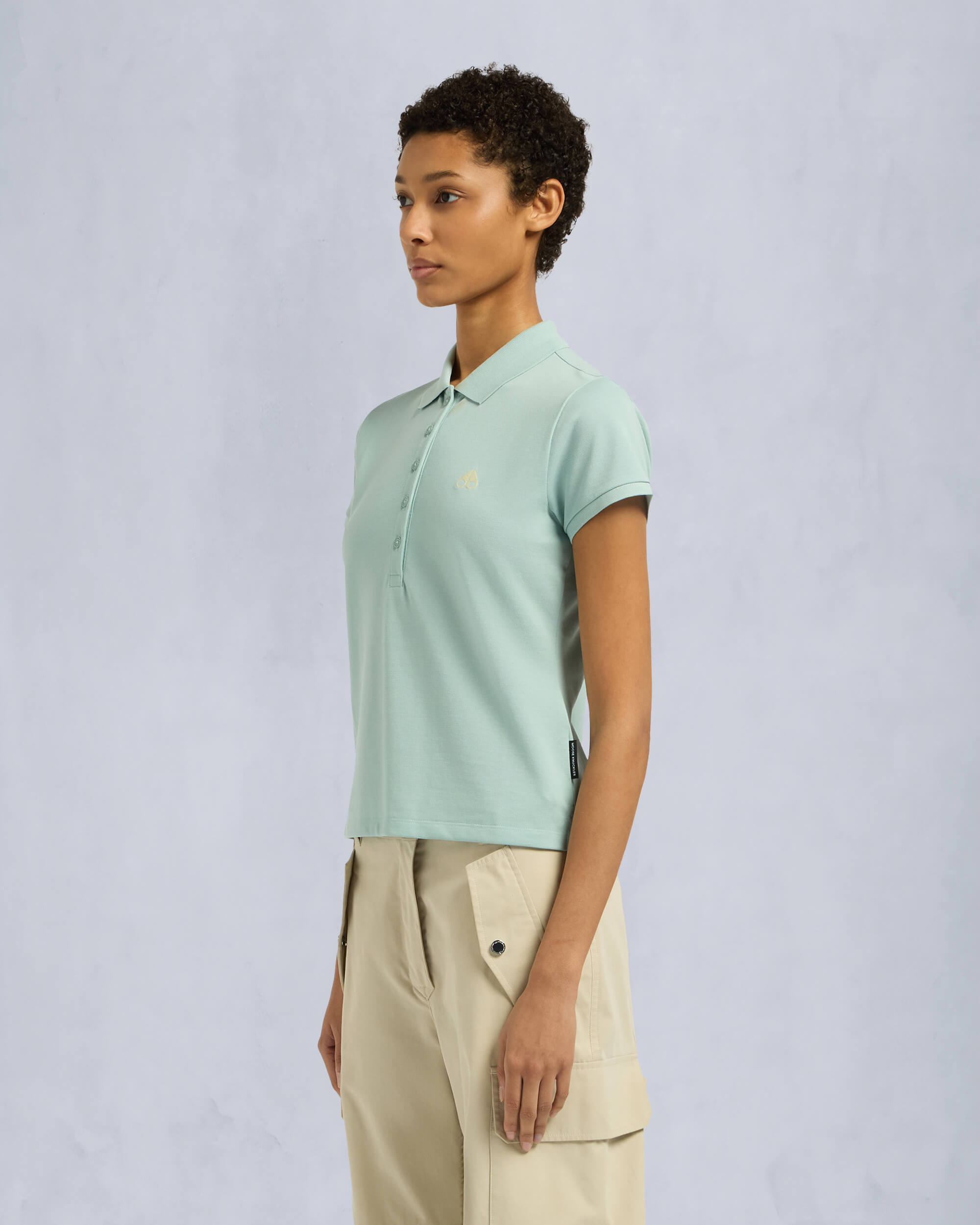 Moose Knuckles Womens Sherbrooke Polo TIDE M15LT710 Front
