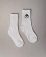 Moose Knuckles - M15MA505 - Logo Icon Ankle Socks - ACCESSORIES - WHITE W/BLK LOGO - GM