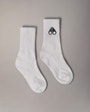 Moose Knuckles - M15MA505 - Logo Icon Ankle Socks - ACCESSORIES - WHITE W/BLK LOGO - GM