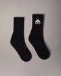 Moose Knuckles - M15MA505 - Logo Icon Ankle Socks - ACCESSORIES - BLACK W/ WHITE LOGO - Front