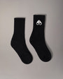 Moose Knuckles - M15MA505 - Logo Icon Socks - ACCESSORIES - BLACK W/ WHITE LOGO - Front