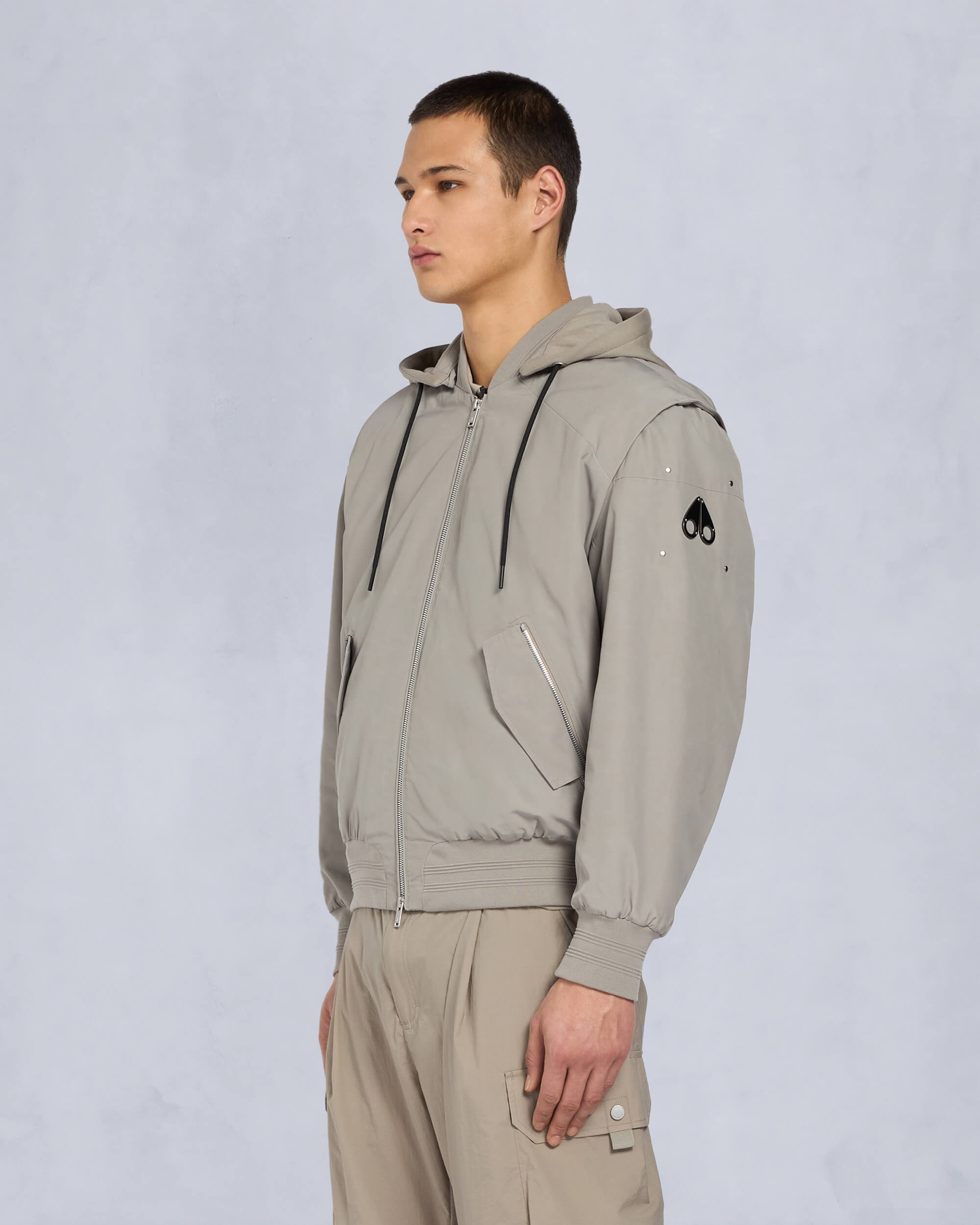 Moose Knuckles Mens Drummond Bomber Jacket Dusk M15MB003 Front
