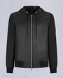 Moose Knuckles Mens Rufus MixMedia Leather Jacket Black / Shiny Black M15MB007 - GM