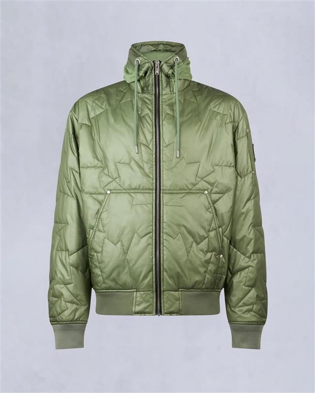 Moose Knuckles - M15MB050 - Leaf Quilt Bomber Jacket - MENS - KELP - Front Category