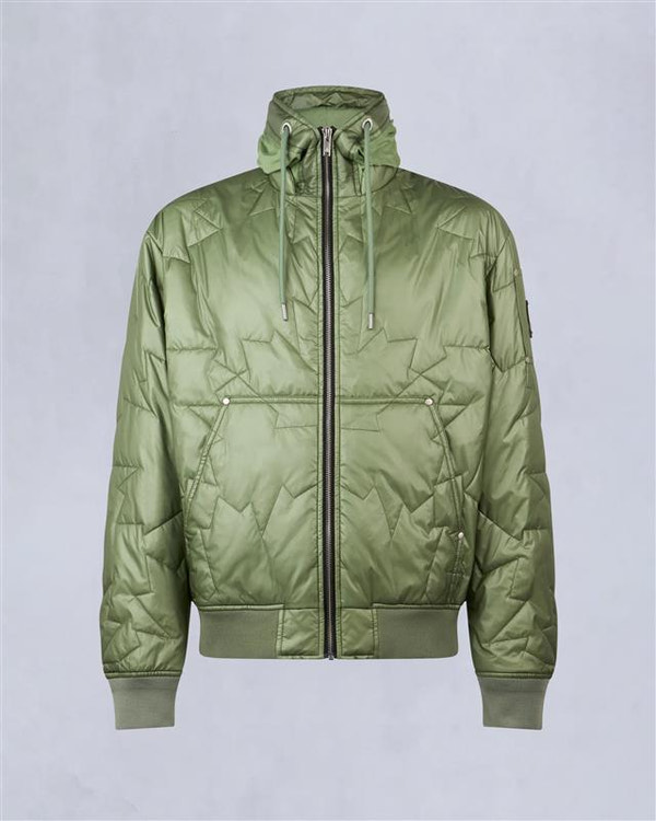 Moose Knuckles - M15MB050 - Leaf Quilt Bomber Jacket - MENS - KELP - Front Category
