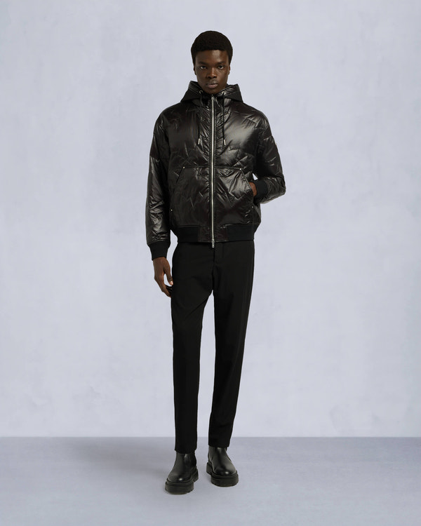 Moose Knuckles - M15MB050 - Leaf Quilt Bomber Jacket - MENS - Black - Front Category