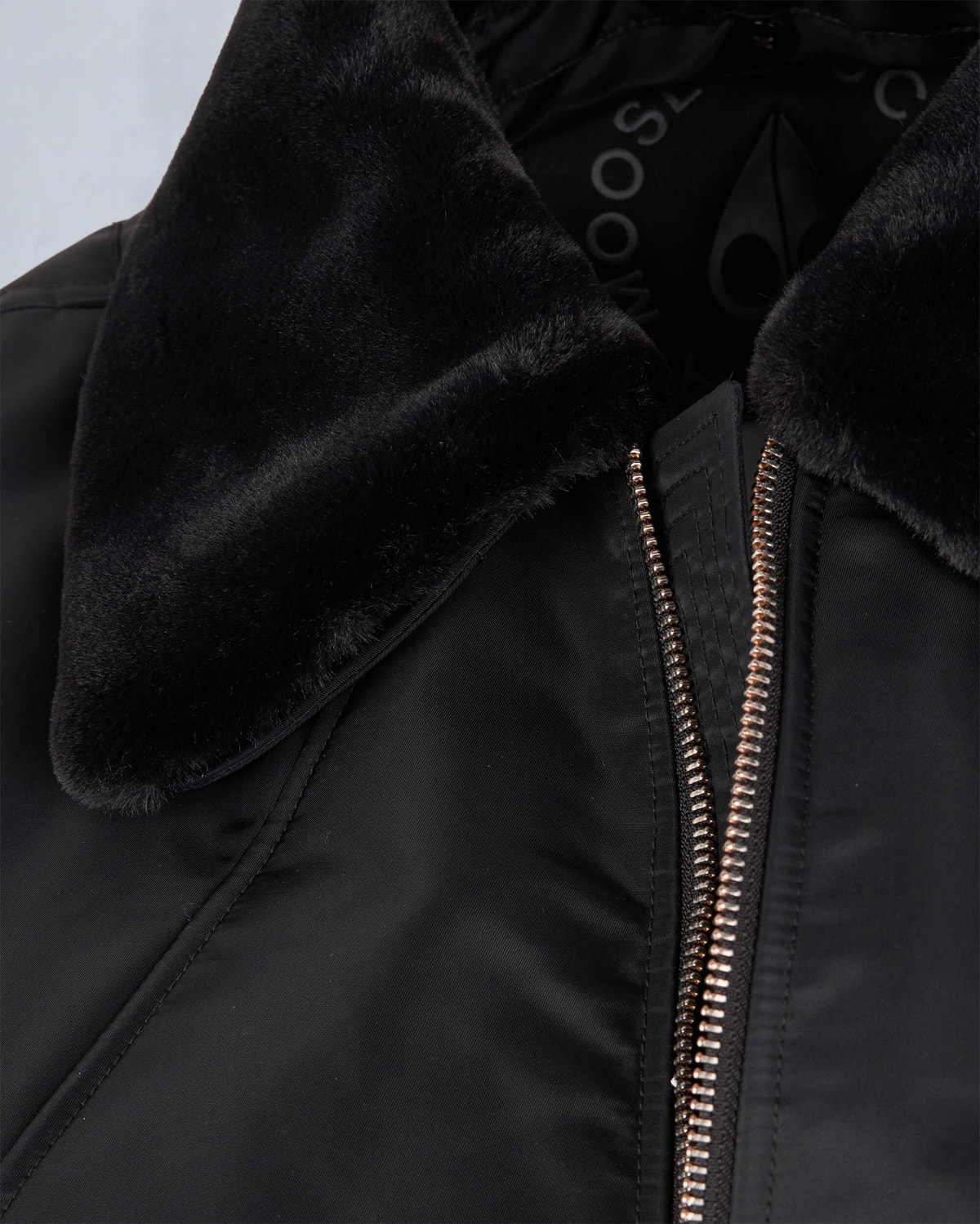 Moose Knuckles Mens Ludo Bomber Jacket Black M15MB051 Detail1