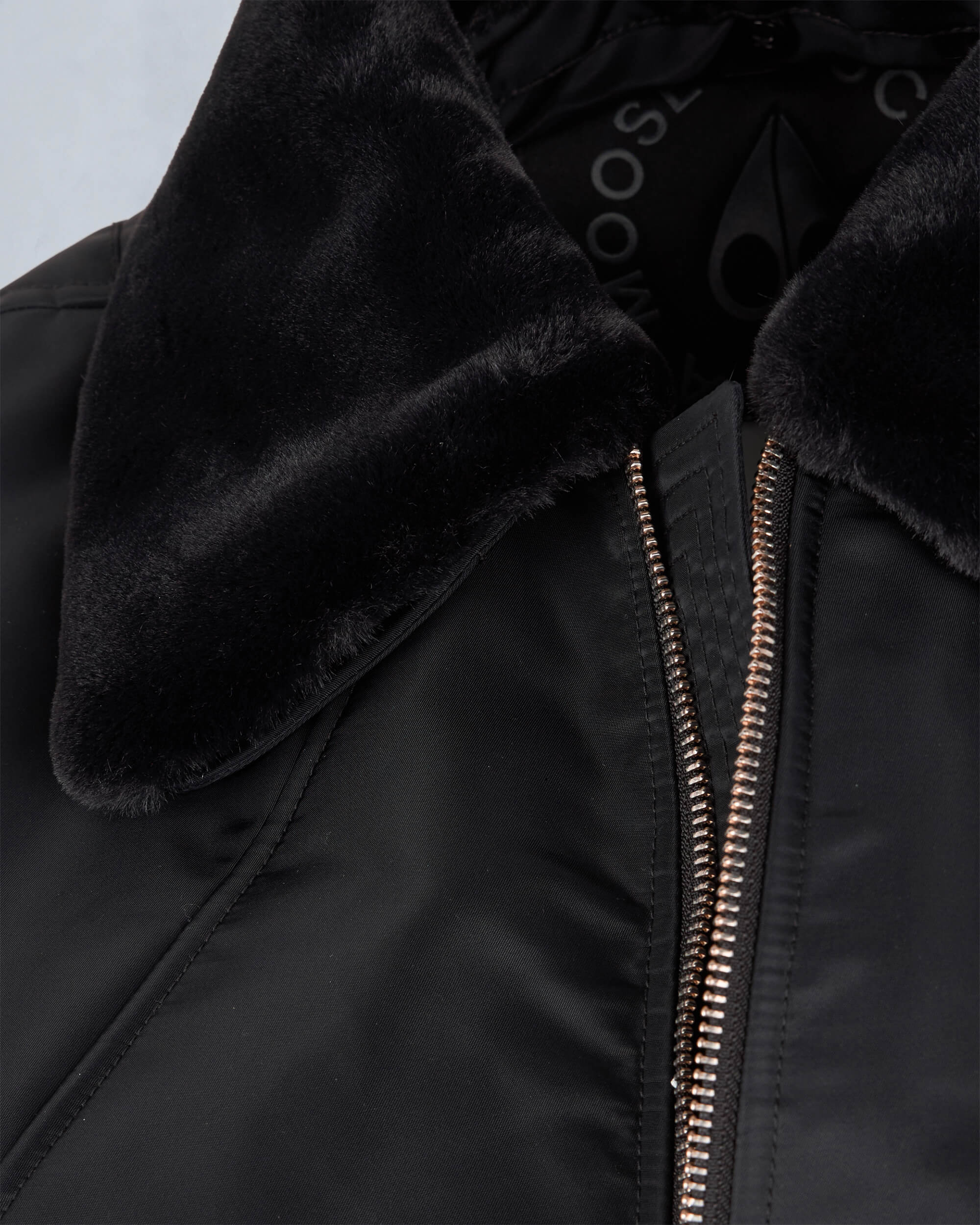 Moose Knuckles Mens Ludo Bomber Jacket Black M15MB051 Detail1