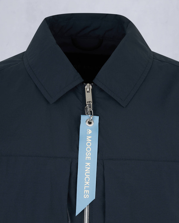 Moose Knuckles Mens Waverly Shirt Jacket Navy M15MJ116 Detail1