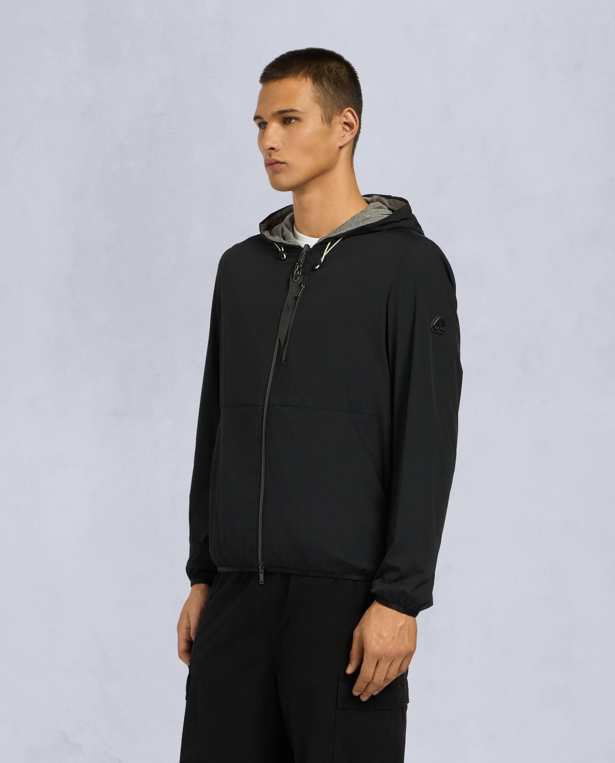 Moose Knuckles Mens Dominion Packable Jacket BLACK/DUSK M15MJ119 Front