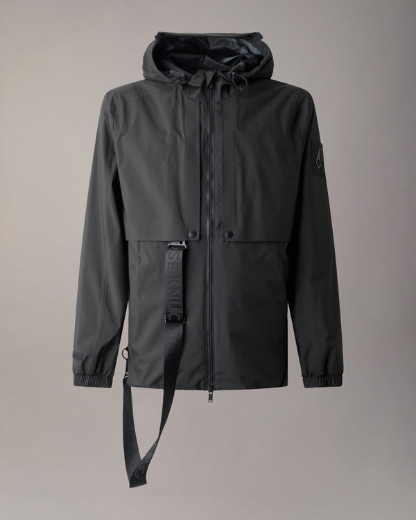 Moose Knuckles - M15MJ120 - Knox Packable Rain Jacket - MENS - Black - GM