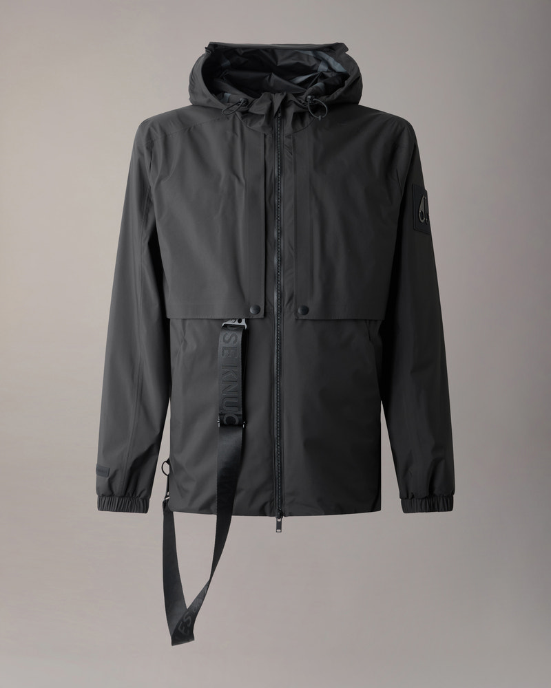 Moose Knuckles - M15MJ120 - Knox Packable Rain Jacket - MENS - Black - GM