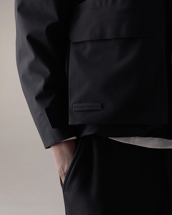 Moose Knuckles - M15MJ147 - Mansfield Rain Jacket - MENS - Black - Detail6