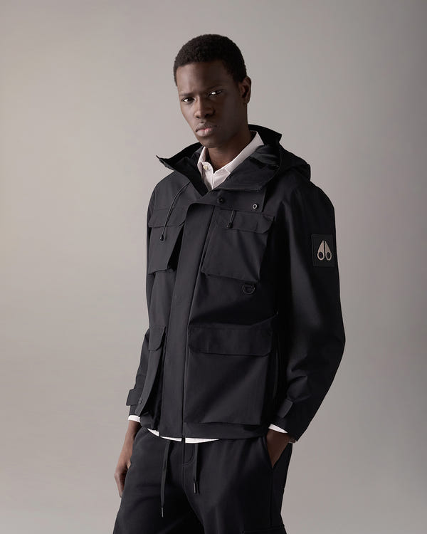Moose Knuckles - M15MJ147 - Mansfield Rain Jacket - MENS - Black - Front
