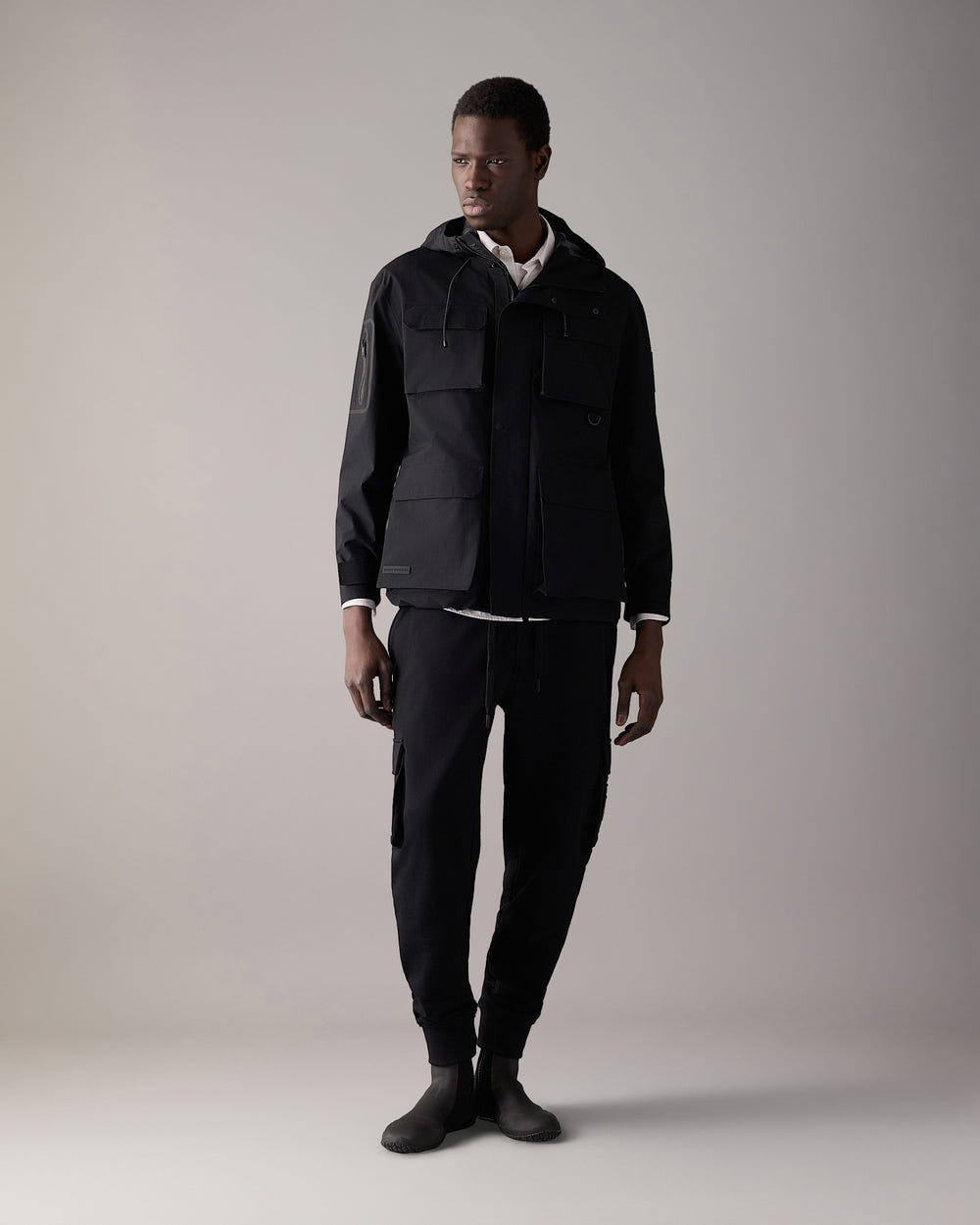 Moose Knuckles - M15MJ147 - Mansfield Rain Jacket - MENS - Black - Front Category