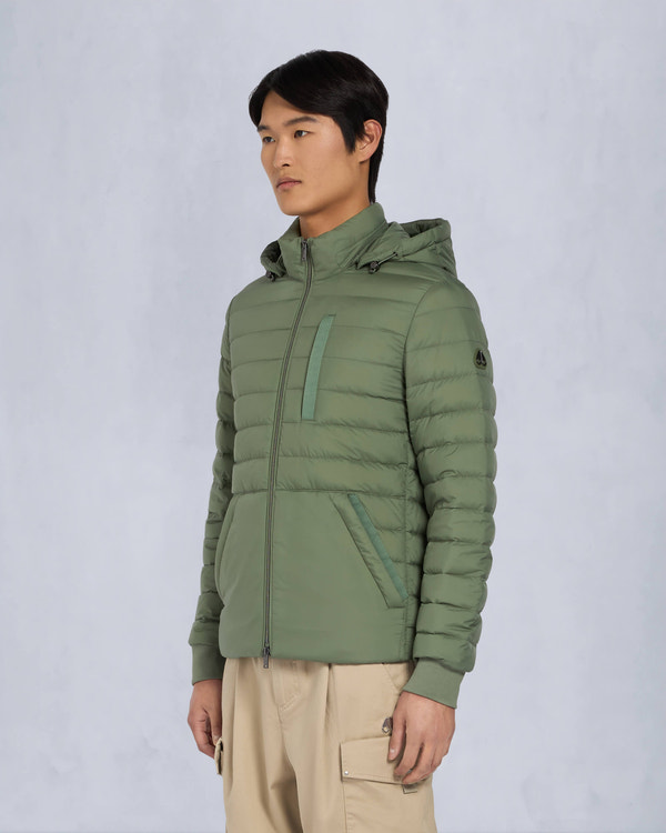 Moose Knuckles Mens Gregoire Air Down Jacket KELP M15MJ149 Front