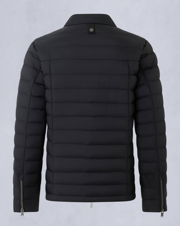 Moose Knuckles Mens Ashton Air Down Shirt Jacket Black M15MJ150 Detail2