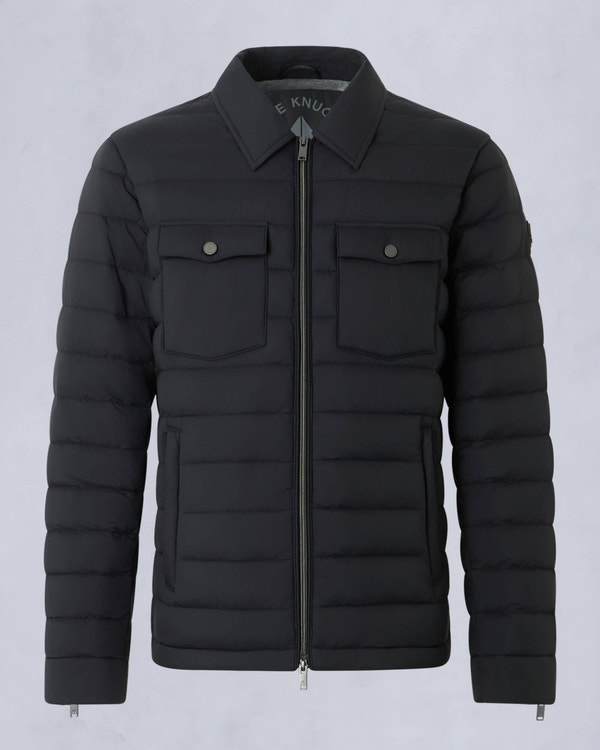 Moose Knuckles Mens Ashton Air Down Shirt Jacket Black M15MJ150 - GM