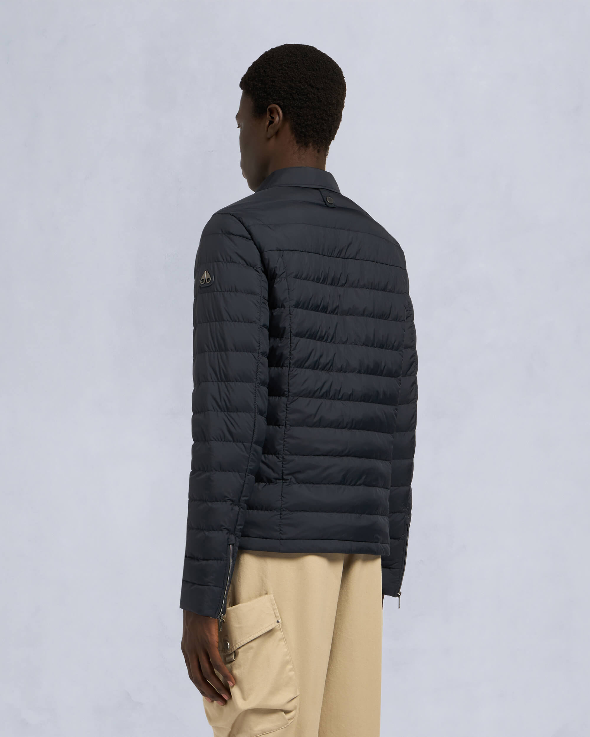 Moose Knuckles Mens Ashton Air Down Shirt Jacket Navy M15MJ150 Back