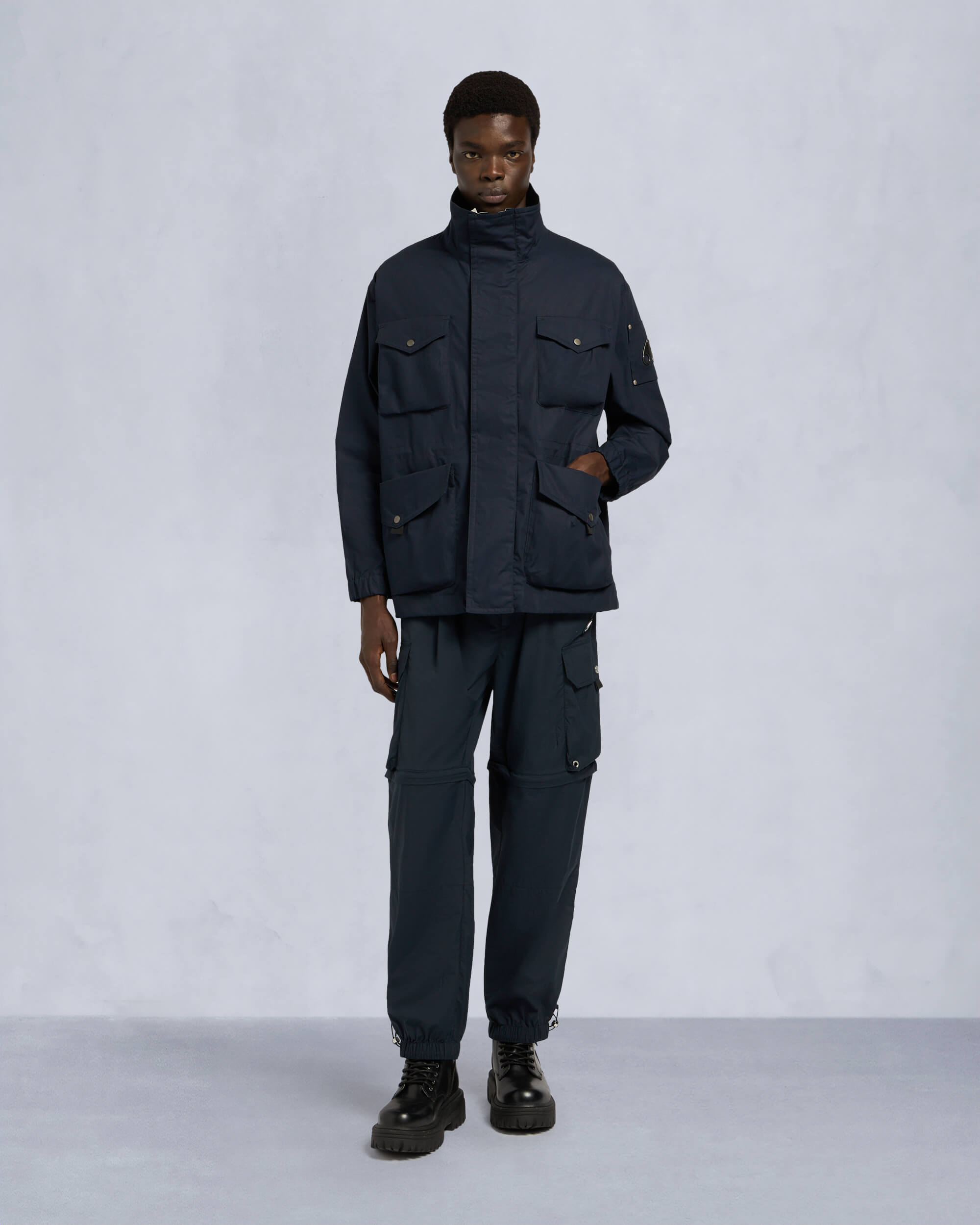 Moose Knuckles Mens Hudson Utility Jacket NAVY W/SEA M15MJ160 Detail3