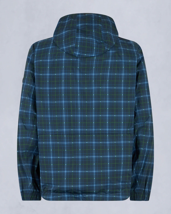 Moose Knuckles Mens Montagne Windbreaker NAVY PLAID M15MJ163 Detail2