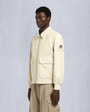 Moose Knuckles Mens Oxley Leather Bomber Jacket Bone M15ML305 Front
