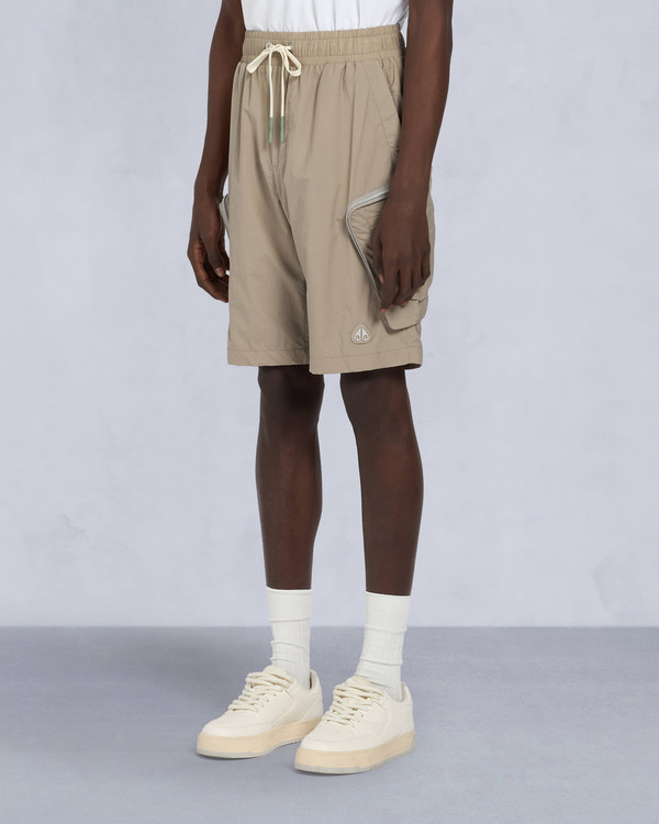 Moose Knuckles Mens Tristan Crinkle Drawstring Shorts Dusk M15MR755 Front