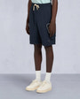 Moose Knuckles Mens Tristan Crinkle Drawstring Shorts Navy M15MR755 Front