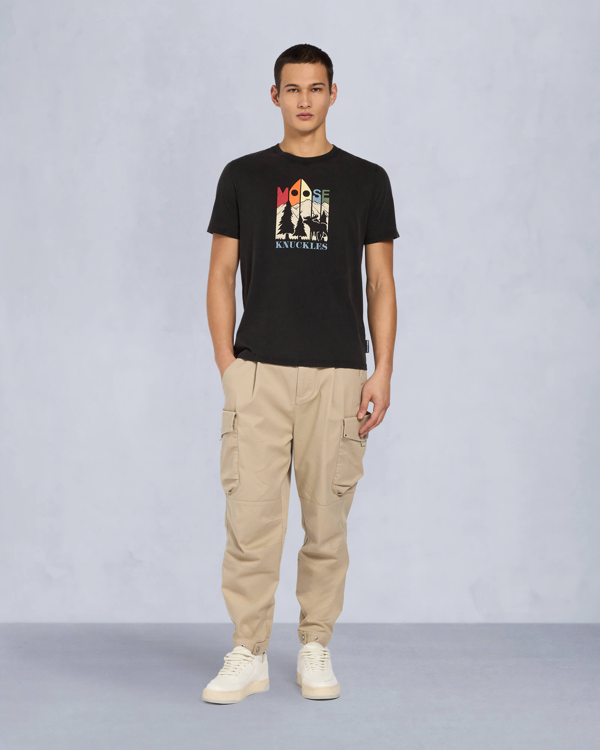 Moose Knuckles Mens Gaspe Cargo Pants TANNED M15MR771 Front Category