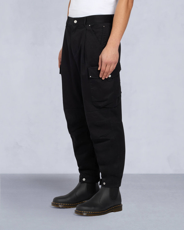Moose Knuckles Mens Gaspe Cargo Pants Black M15MR771 Front