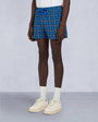 Moose Knuckles Mens CND Plaid Swim Shorts NAVY PLAID M15MR774 Front