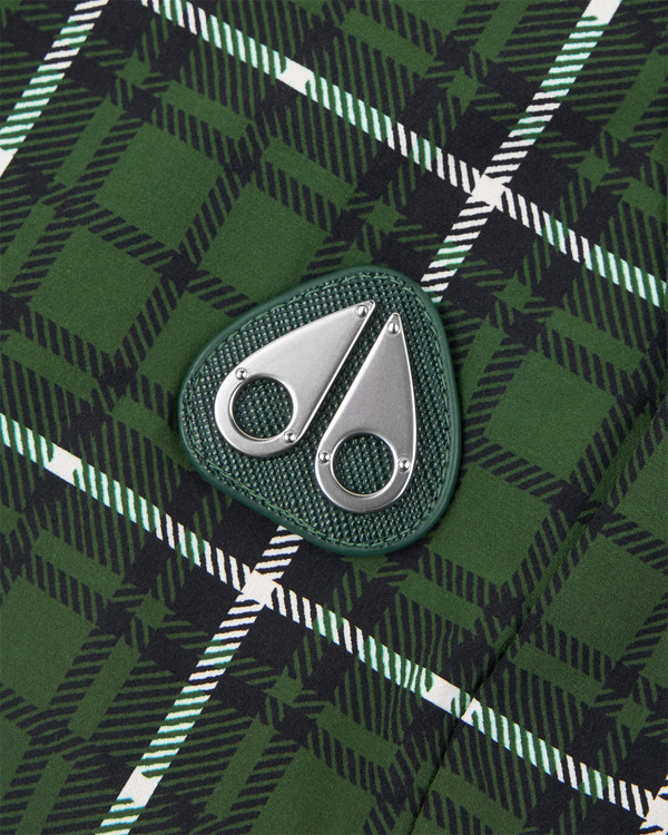 Moose Knuckles Mens CND Plaid Swim Shorts GREEN PLAID M15MR774 Detail1