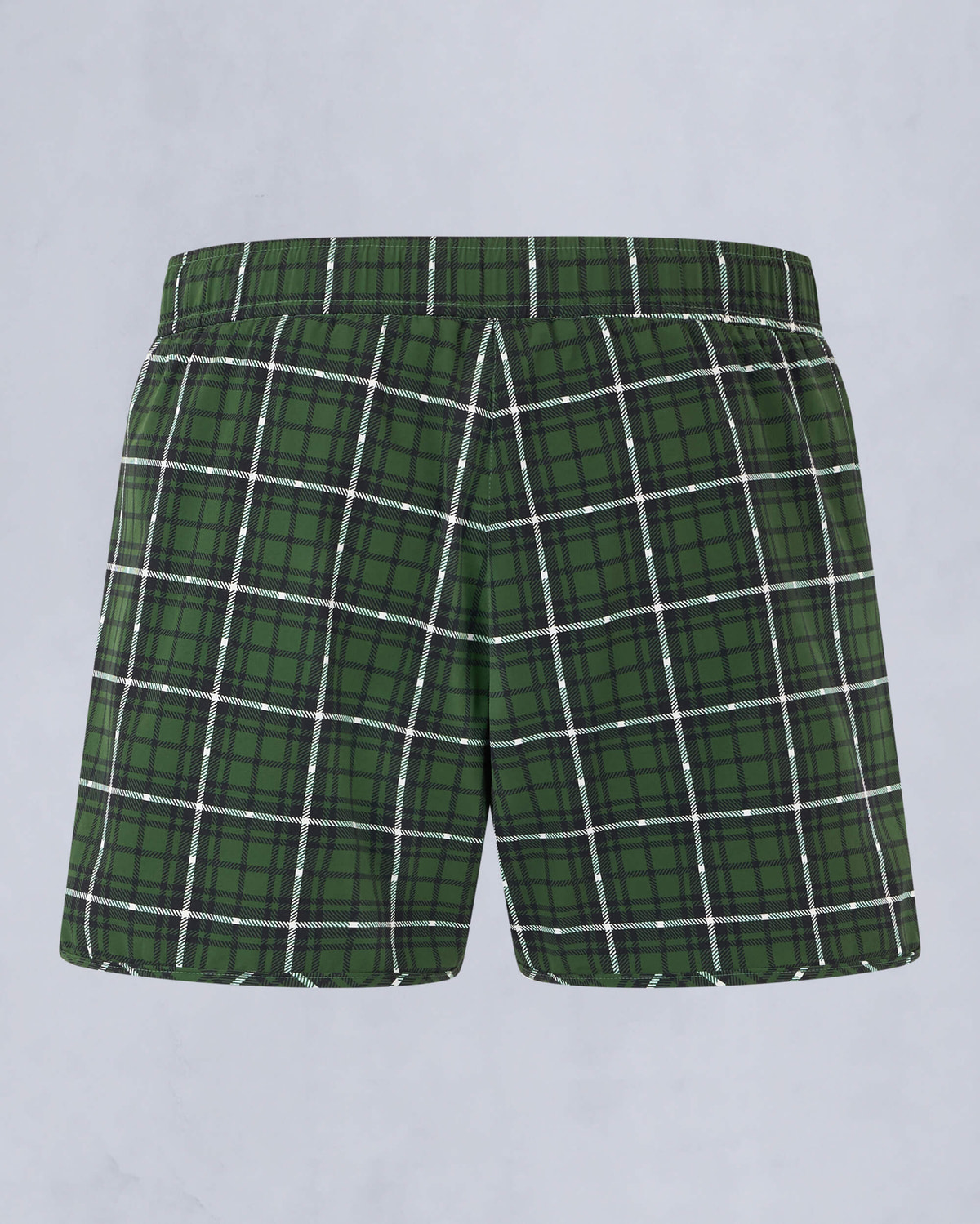 Moose Knuckles Mens CND Plaid Swim Shorts GREEN PLAID M15MR774 Detail2