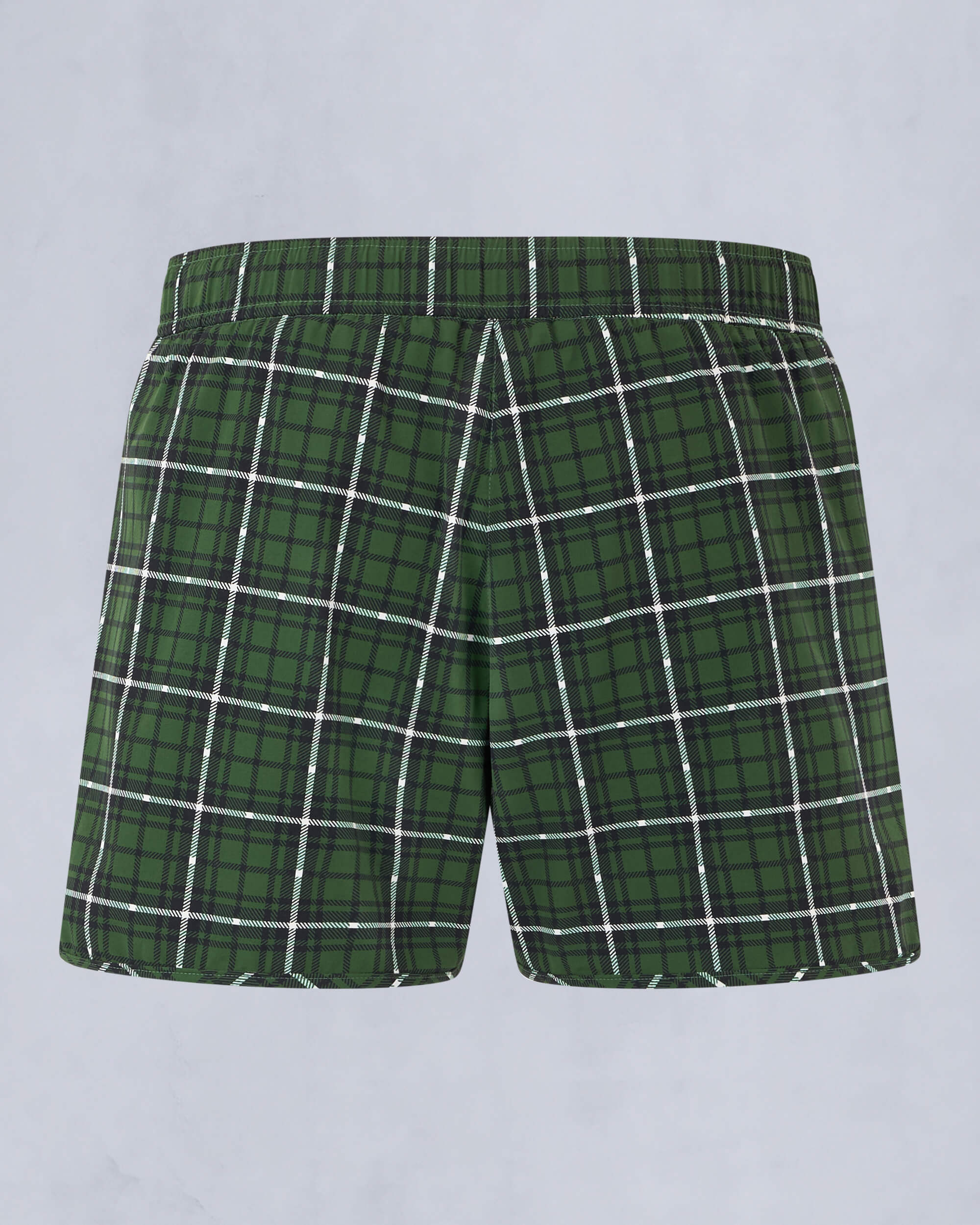 Moose Knuckles Mens CND Plaid Swim Shorts GREEN PLAID M15MR774 Detail2