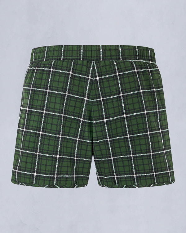 Moose Knuckles Mens CND Plaid Swim Shorts GREEN PLAID M15MR774 Detail2