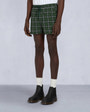 Moose Knuckles Mens CND Plaid Swim Shorts GREEN PLAID M15MR774 Front