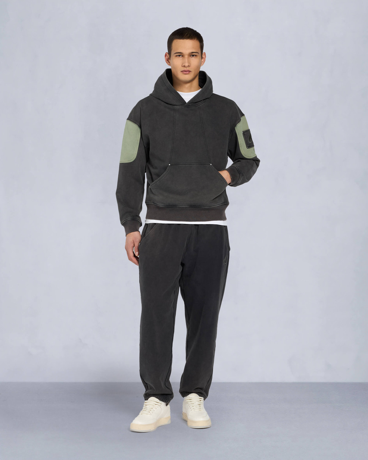 Moose Knuckles Mens Plateau Sweatpants Black M15MR775 Front Category