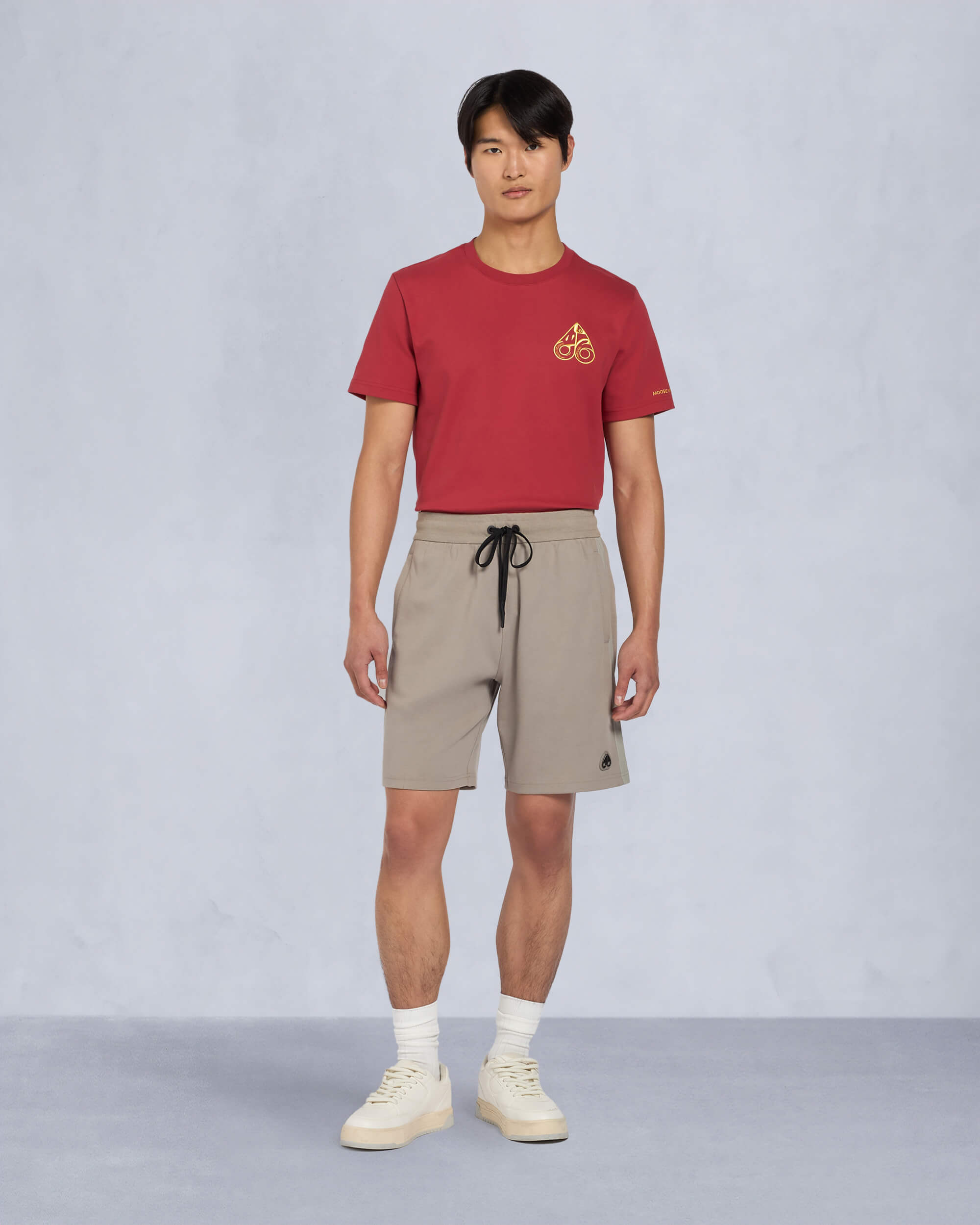 Moose Knuckles Mens Dalon Drawstring Shorts Dusk M15MR807 Front Category