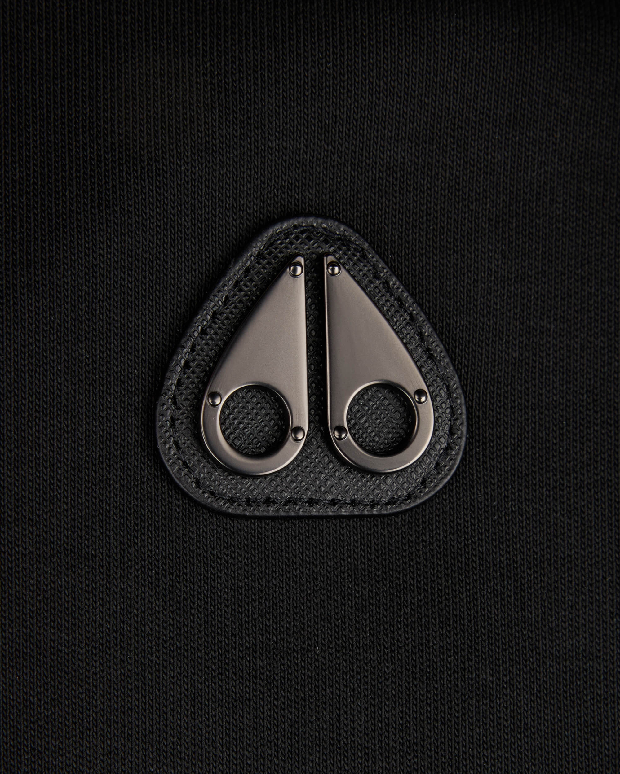 Moose Knuckles Mens Garnier Air Down Hybrid Hoodie Black / Shiny Black M15MS605 Detail1