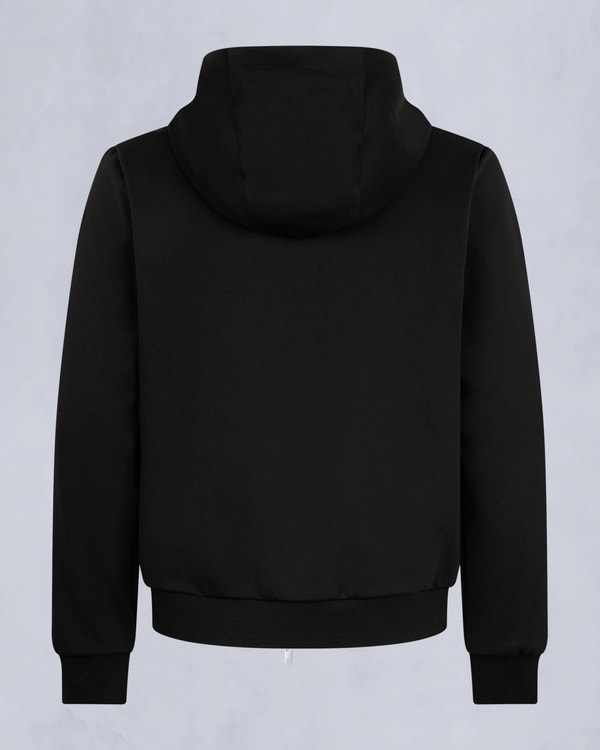 Moose Knuckles Mens Garnier Air Down Hybrid Hoodie Black / Shiny Black M15MS605 Detail2