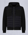 Moose Knuckles Mens Garnier Air Down Hybrid Hoodie Black / Shiny Black M15MS605 - GM