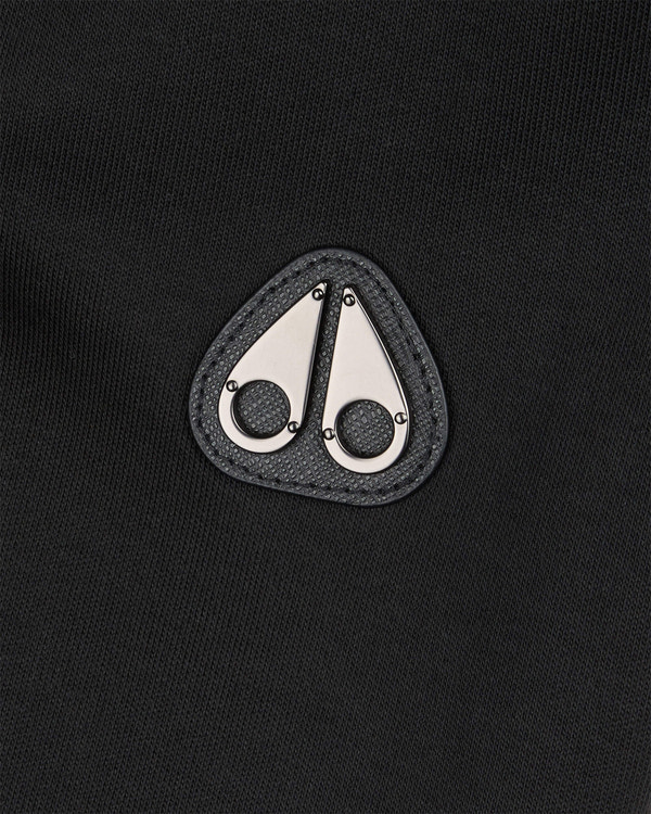 Moose Knuckles Mens Clarke Air Down Hybrid Hoodie Black / Shiny Black M15MS606 Detail1
